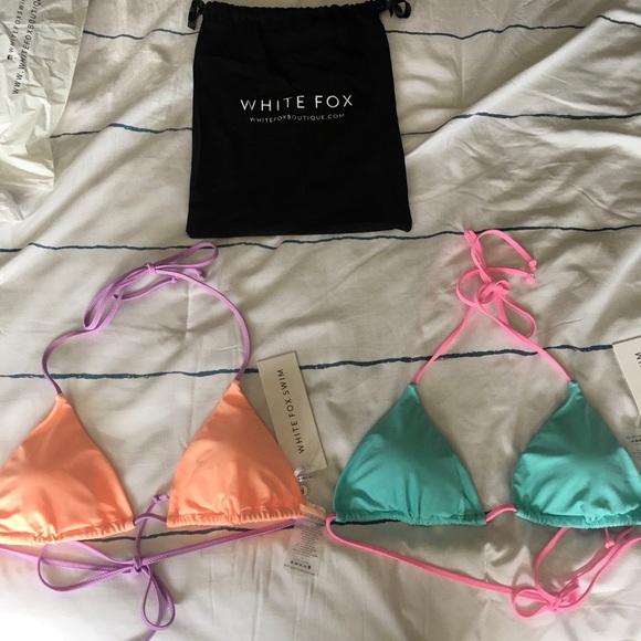 Set of 2- BRAND NEW triangle bikini tops - Picture 5 of 9